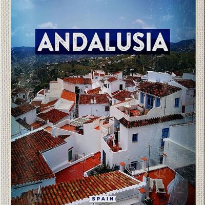 Blechschild Reise 20x30cm Andalusia Spain Panorama Tourismus