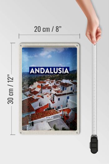 Panneau en étain voyage 20x30cm, andalousie espagne Panorama tourisme 4