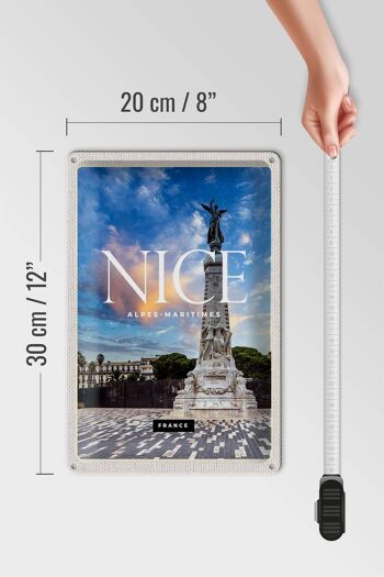 Plaque en tôle voyage 20x30cm Destination de voyage Nice Alpes-Maritime 4