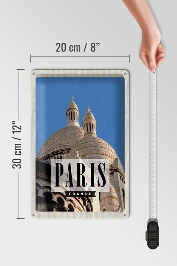 Plaque en étain voyage 20x30cm, Paris France Architecture 4