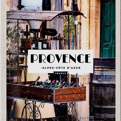 Plaque tôle voyage 20x30cm Provence Alpes cote d`Azur