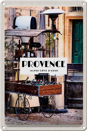 Plaque tôle voyage 20x30cm Provence Alpes cote d`Azur 1