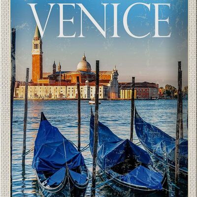 Cartel de chapa de viaje 20x30cm Venecia Italia Italia Retro