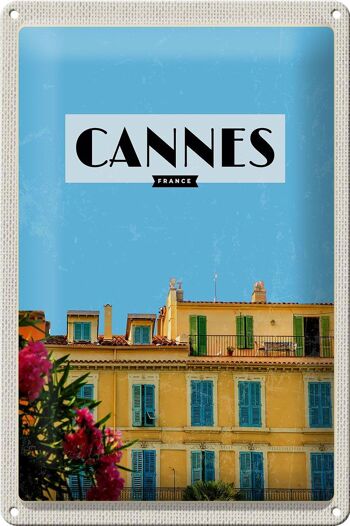Plaque en tôle Voyage 20x30cm Cannes France Tourisme France 1