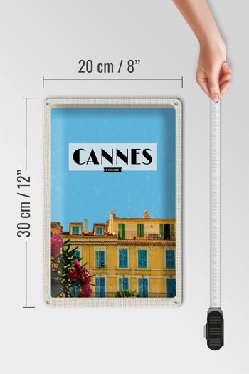 Plaque en tôle Voyage 20x30cm Cannes France Tourisme France 4