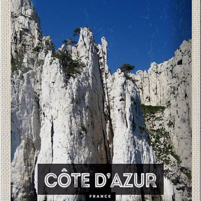 Plaque en tôle Voyage 20x30cm Côte d'Azur France Tourisme