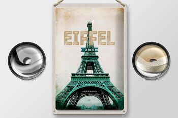 Panneau en étain voyage 20x30cm, tour Eiffel, tourisme rétro 2