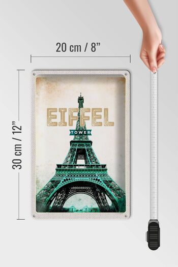 Panneau en étain voyage 20x30cm, tour Eiffel, tourisme rétro 4