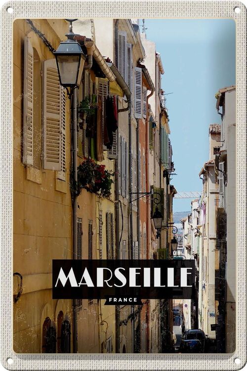Blechschild Reise 20x30cm Marseille France Altstadt