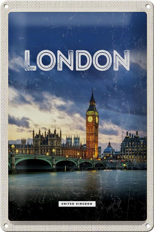 Blechschild Reise 20x30cm London United Kingdom