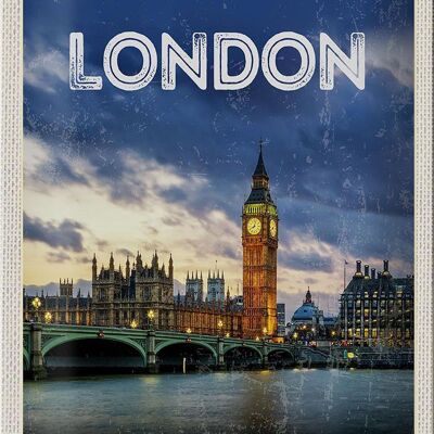 Cartel de chapa viaje 20x30cm Londres Reino Unido