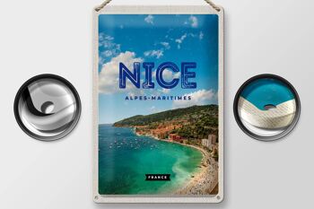 Plaque en tôle voyage 20x30cm Photo panoramique Nice Alpes-Maritimes 2