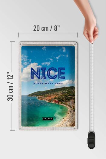 Plaque en tôle voyage 20x30cm Photo panoramique Nice Alpes-Maritimes 4