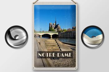 Plaque en tôle Voyage 20x30cm Notre-Dame Paris Tourisme 2