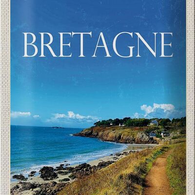 Blechschild Reise 20x30cm Bretagne France Urlaub Reiseziel