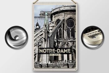 Plaque tôle voyage 20x30cm Architecture Notre-Dame de Paris 2