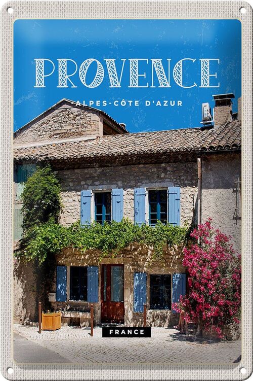 Blechschild Reise 20x30cm Provence alpes-cote d´azur Altstadt