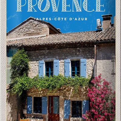 Tin sign travel 20x30cm Provence alpes-cote d´azur old town