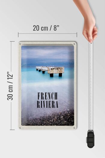 Affiche de voyage rétro en étain, signe de voyage, côte d'azur, 20x30cm 4