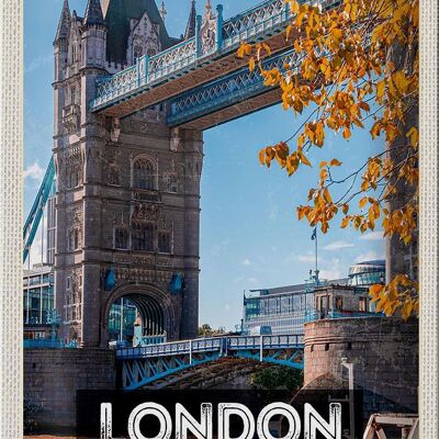 Blechschild Reise 20x30cm London UK Big Ben Reiseziel Schild