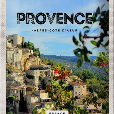 Blechschild Reise 20x30cm provence France Panorama Bild