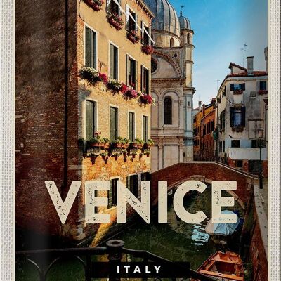 Tin sign travel 20x30cm Venice Iraly Architecture