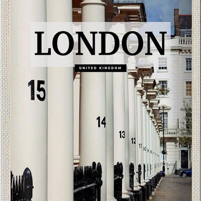 Cartel de chapa de viaje, 20x30cm, ciudad de Londres, Reino Unido, Retro
