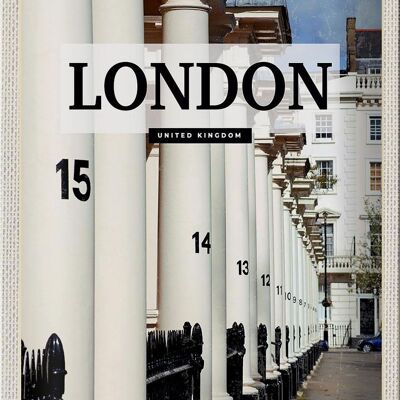 Blechschild Reise 20x30cm London United Kingdom Stadt Retro