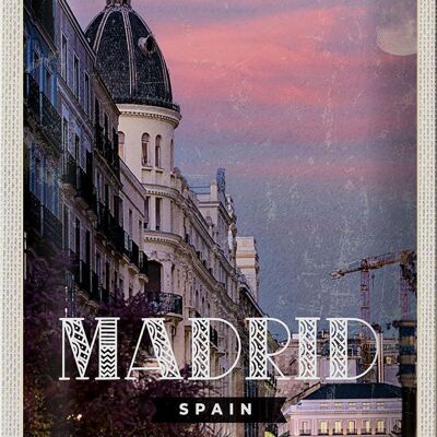 Blechschild Reise 20x30cm Madrid Spain Architektur Reiseziel