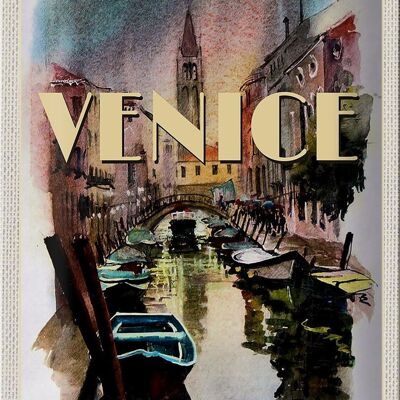 Cartel de chapa viaje 20x30cm Venecia Italia imagen pintoresca