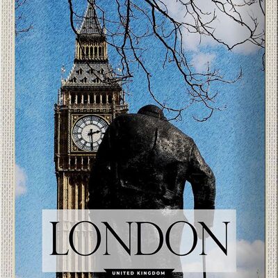 Cartel de chapa de viaje, 20x30cm, Londres, Reino Unido, Big Ben, destino de viaje