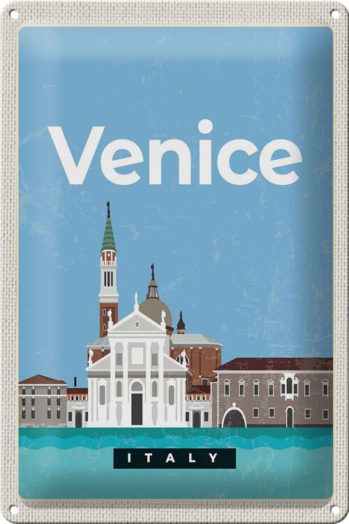 Blechschild Reise 20x30cm Venice Italy Ansicht Bild