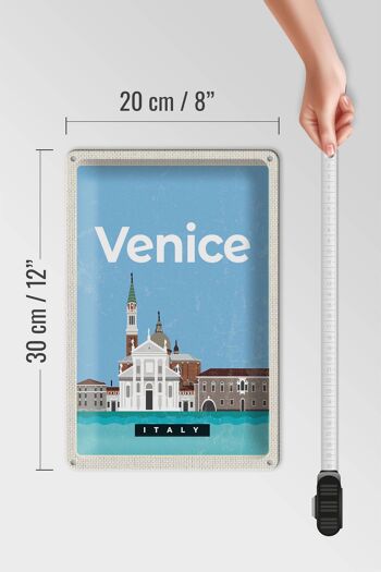 Plaque en tôle voyage 20x30cm Venise Italie vue photo 4