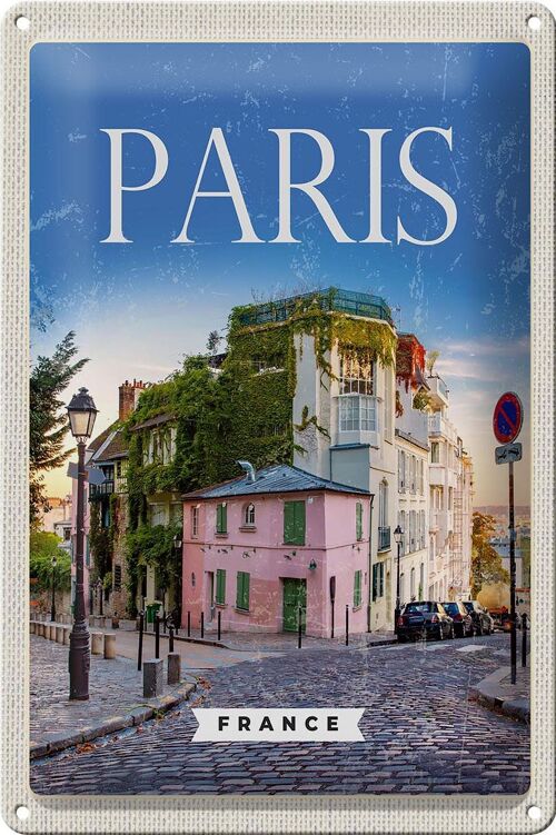 Blechschild Reise 20x30cm Paris France Architektur Urlaub