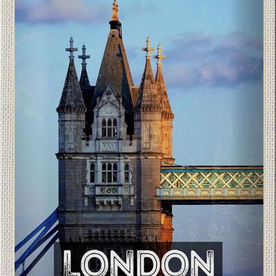 Cartel de chapa de viaje, 20x30cm, Londres, Reino Unido, arquitectura, destino de viaje
