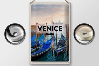 Panneau en étain voyage 20x30cm, Venise, bateaux, mer 2