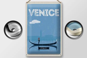 Panneau en étain voyage 20x30cm, image pittoresque de Venise 2
