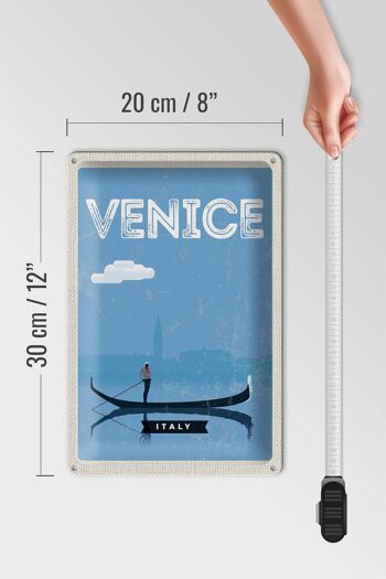 Panneau en étain voyage 20x30cm, image pittoresque de Venise 4