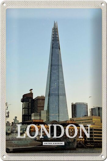 Plaque en tôle voyage 20x30cm Londres ville Royaume-Uni 1