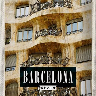 Blechschild Reise 20x30cm Barcelona Spanien Architektur Urlaub