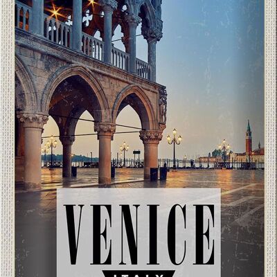 Cartel de chapa de viaje, 20x30cm, Venecia, cartel panorámico de Venecia