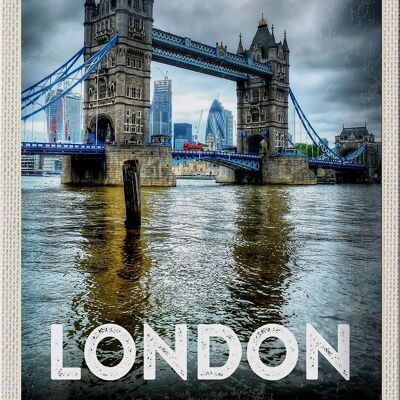 Cartel de chapa de viaje, 20x30cm, puente de destino de viaje de Londres, Inglaterra
