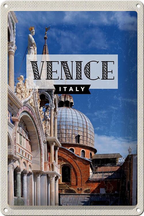 Blechschild Reise 20x30cm Venice Italien Architektur