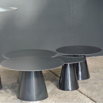 Metal coffee table - LOMBOK NATURAL DIAM 60