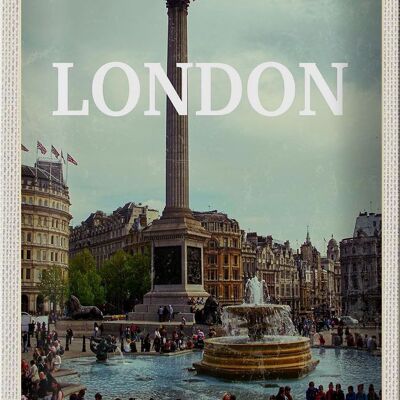 Cartel de chapa de viaje, 20x30cm, cartel de fuente de Londres, Inglaterra