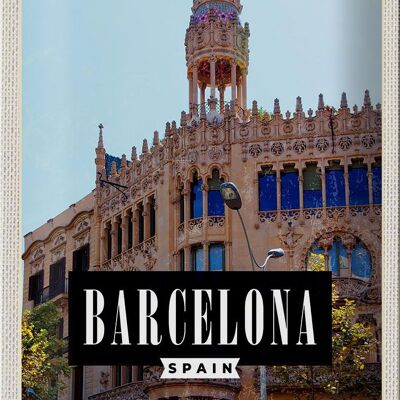 Blechschild Reise 20x30cm Barcelona Spanien Sargrada Reise