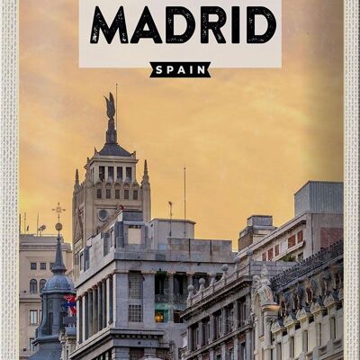 Blechschild Reise 20x30cm Madrid Spanien kurz Trip