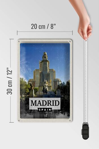 Panneau en étain voyage 20x30cm, Madrid, espagne, Panorama des chevaux 4