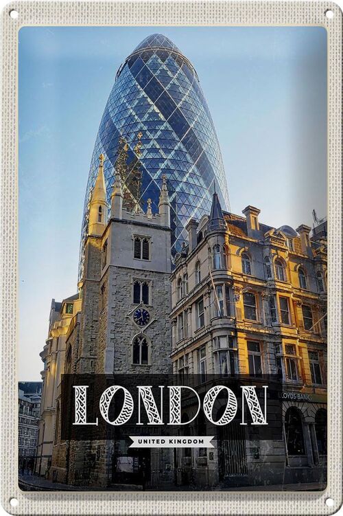 Blechschild Reise 20x30cm London United Kingdom Architektur