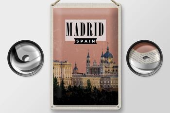 Plaque en tôle voyage 20x30cm Madrid Cathédrale de la Almudena 2